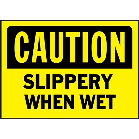 HY-KO Caution Slippery When Wet Sign 10" x 14", 5PK, A20374 A20374